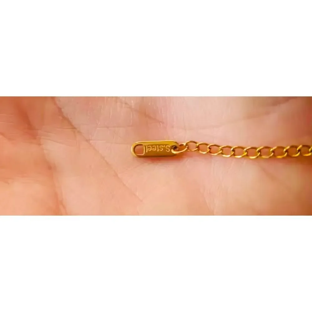 Minimalist 14k Gold-Tone Stainless Steel Snake Chain Bracelet  Adjustable Length